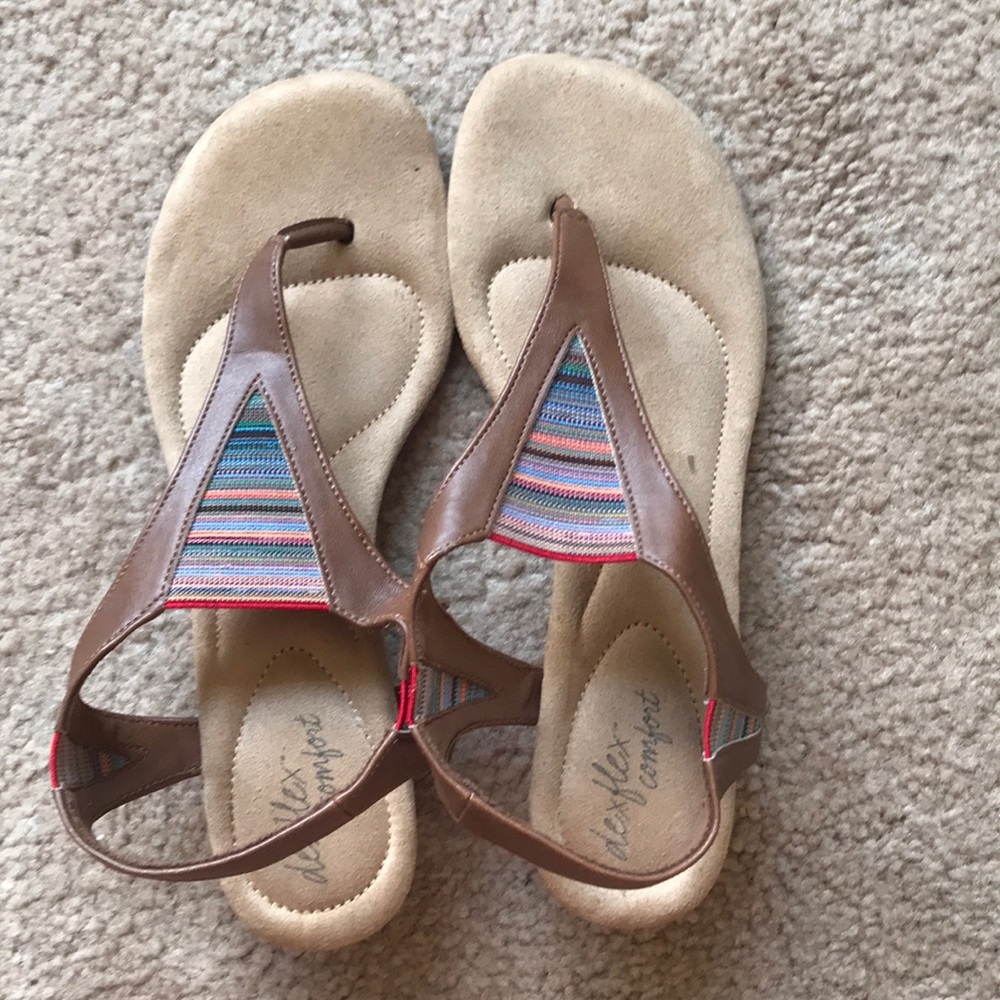 Sandals with slightly raised heal